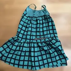 SisterJenniiターコイズチェックワンピース140cm