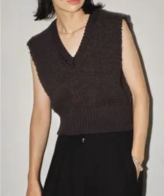 todayful Mix Handknit Vest ブラウン - メルカリ