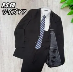P.S.FA パーフェクトスーツファクトリー セットアップスーツ 黒 無地 背抜