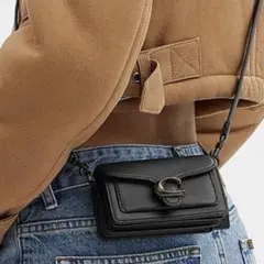 COACH★*ボックスド タビー12ショルダーポーチ2wayバッグBlack*