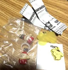 サンリオキャラクターズ　ポムポムプリン　いちごめじるしアクセサリー他　3点セット