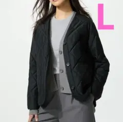 ユニクロ　パフテック　ノーカラージャケット　ブラック　Lサイズ　新品