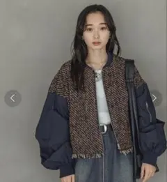 【新品】ジーナシス イソザイツイードショートブルゾン