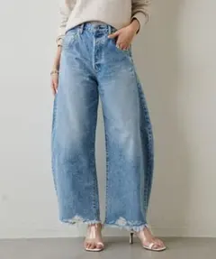 24ss ウィムガゼット ラインカーブDENIM 38 ブルー