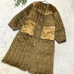 SOFFITTO 【美品】ソフィット　ノーカラーコートロングコート　ゴールド　Ｆのサムネイル