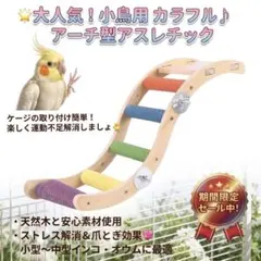 小鳥のハシゴ アスレチック 5段ステップ 木製 止まり木 運動不足　解消