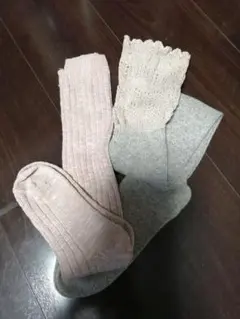 靴下屋 ソックス 2足セット ピンク グレーのサムネイル