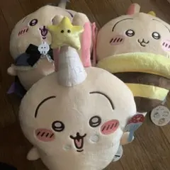 ちいかわ　誕生日なうさぎBIGぬいぐるみ　ハチさんBIGてんし♡あくま