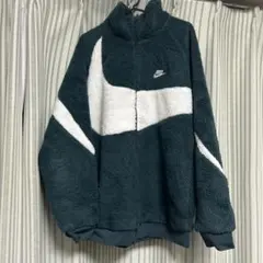 美品　Nike フリースジャケット ダークグリーンナイキ　ボアフリース