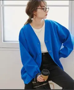 ニット ノーカラージャケット