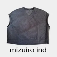 未使用級 ミズイロインド mizuiroind カットソー グレー