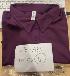 新品 半袖 ドライ ポロ glimmer 00313-ABN パープル LLのサムネイル