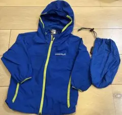 モンベル　mont-bell フード付きジャケット 収納ポーチ付き　90 ブルーのサムネイル