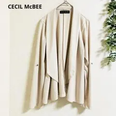 セシルマクビー ジャケット 羽織 M ベージュ 軽やか　綺麗め　上品