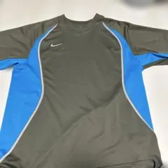 NIKE 00s y2k 半袖ゲームシャツ　バックデザイン　スリートーン　テック