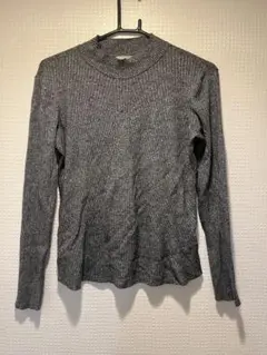 H&M✨流行り✨シンプルニットロンT✨MIXカラー✨ハイネック長袖✨
