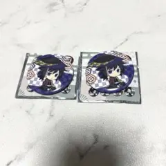 鬼滅の刃　ぺたん娘 トレーディング 缶バッジ 和傘 冨岡義勇 2点セット