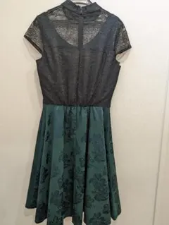 ヤマダヤ結婚式Aラインワンピースジャガードレースタンクトップオケージョン