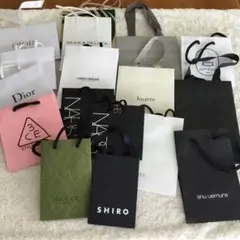 ショップ袋セット（Dior, Gucci, NARS他）16枚　小さめ