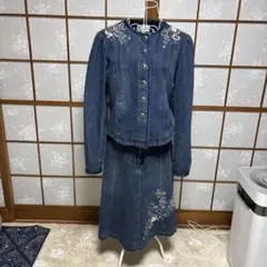 ムッシュ榊 non non dorl デニム セットアップ 花モチーフ刺繍 - メルカリ
