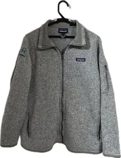 【3791】patagonia フリースジャケット XLグレー