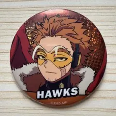 ヒロアカ　ビック缶バッジ　ホークス