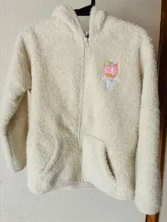 すみっこぐらし フリースジャケット クリーム色 アイスクリームデザイン