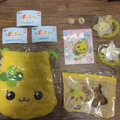 ハニーちゃんセット　しずくちゃん　もこもこ巾着　クリアポーチ　アクスタ　おはじき