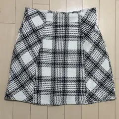 インパン裏地付きチェック柄ツイードミニスカート GRL 新品未着用