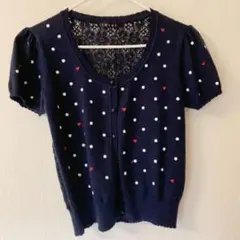 イング　半袖カーディガン　ショートカーデ