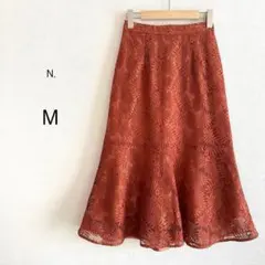 N. エヌドット スカート マーメイド 総レース テラコッタ M 綺麗め 上品のサムネイル