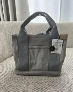 ミニトートバッグ 帆布 トートバッグ キャンバス 3つ仕切り グレー