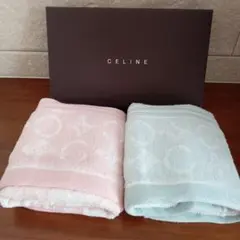 CELINE タオルセット 2枚 ピンク ブルー