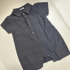 マイリトルワンダー グレー コットンロンパース 80cm