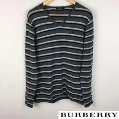 美品 BURBERRY BLACK LABEL 長袖ニット ボーダー サイズ3