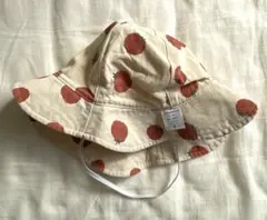 moin mlon トマト柄 ベビー帽子 48㎝