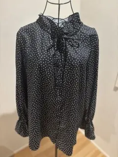 united arrows フリルカラー フレアスリーブ ブラウス