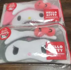 マイメロディ クロミ アイマスク ポーチ ハローキティ 50周年コラボ ポーチ付