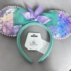 香港 ディズニー カチューシャ アリエル スパンコール