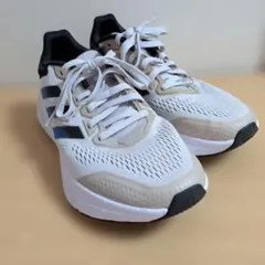 adidas ランニングシューズ ホワイト/ブラック/ブルー