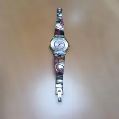 Swatch アナログ腕時計 ピンク シルバーのサムネイル