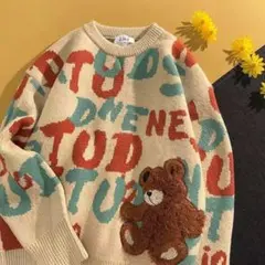 復古風 ゆったり 暖かい ニットセーター 大きいサイズ可