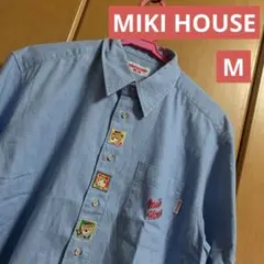 MIKI HOUSE くま刺繍　ダンガリーシャツ　サイズM 日本製