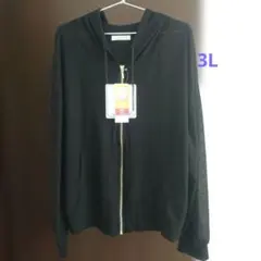 Lax Dan Tia ジップアップパーカー ブラック【3L】