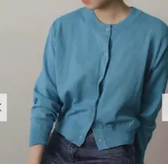 SENSE OF PLACE リングドットクルーネックカーディガン