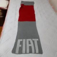 FIAT ニットマフラー グレー×レッド