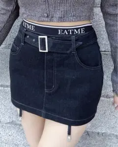 EATME ロゴデニムスカート イートミー スカートのサムネイル