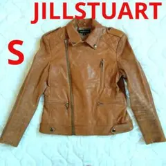 JILLSTUART ラム レザージャケット ライダースジャケット キャメル