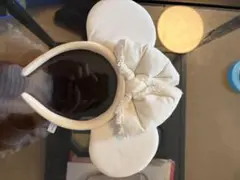 ミニー耳風ホワイトヘアバンド