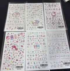 マイメロ＆キキララ＆キティネイルシール6枚セット
